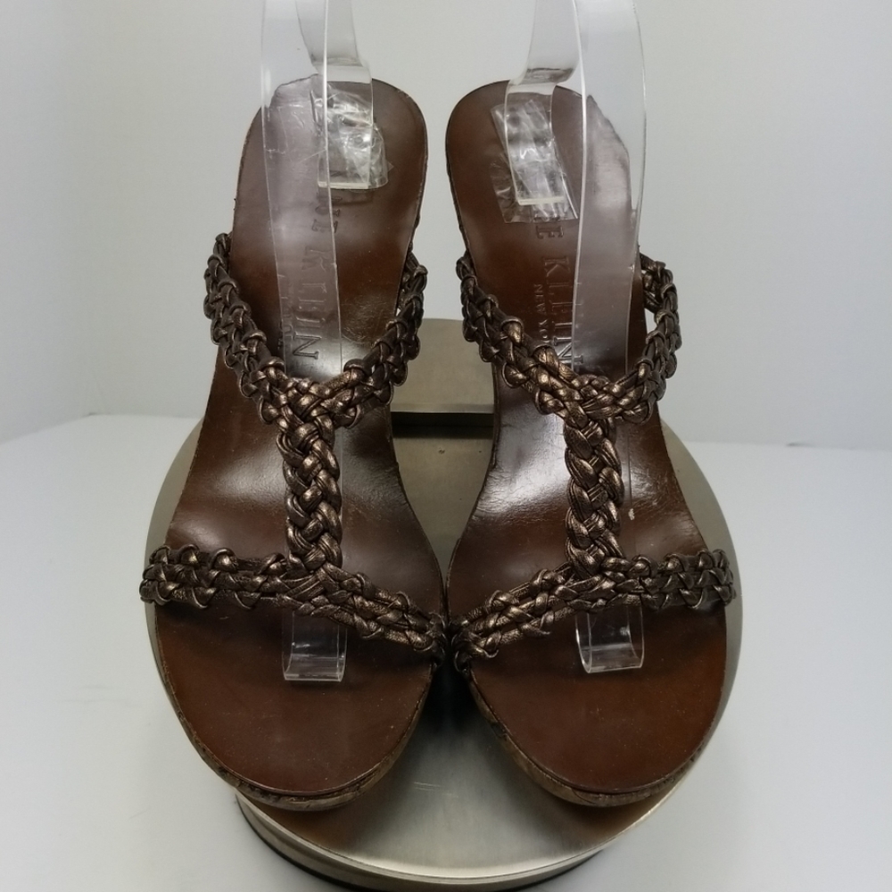 ANNE KLEIN HIGH HEEL BRAIDED SANDALS - Picture 2 of 8